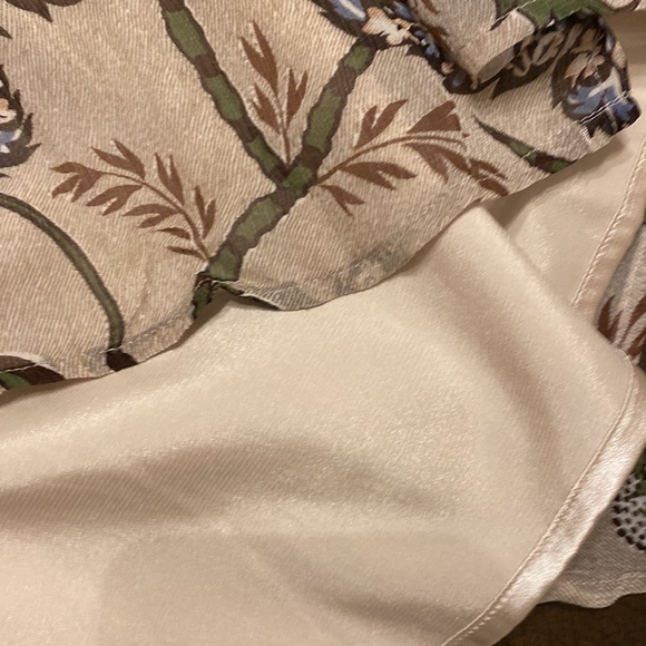 Pendleton 100% silk faux wrap floral dress semi shear shelves size 18 petite - Picture 10 of 11